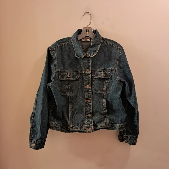 Bill Blass Denim Jacket Women's Medium M Trucker Style Cropped Classic - Picture 1 of 10